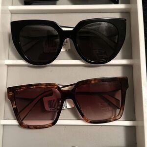 Black Cat-Eye Sunglasses with UV Protection